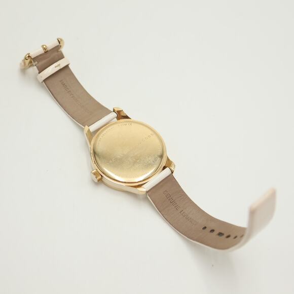 Marc Jacobs Lidia Stripe Gold Tone White 40mm Glitz Womens Watch w New Battery main image 12